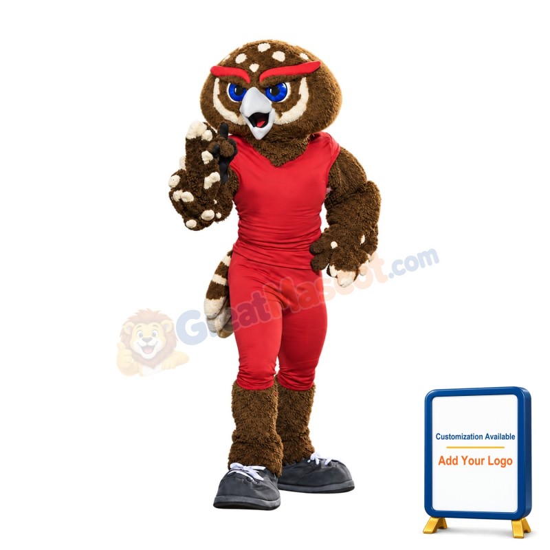 College Sport Owl Mascot Costume