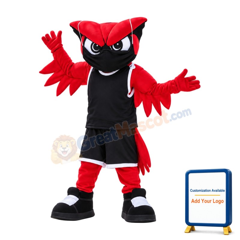 Power Fierce Red Owl Mascot Costume