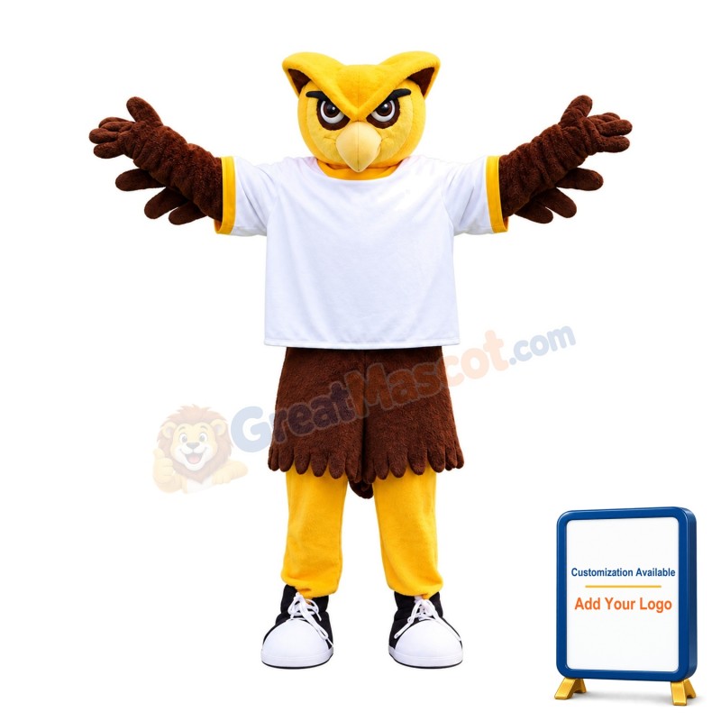 College Yellow Owl Mascot Costume