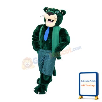 Green Panther Mascot Costume