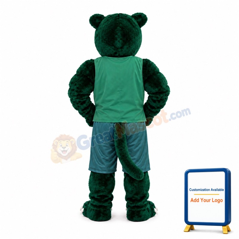 Green Panther Mascot Costume