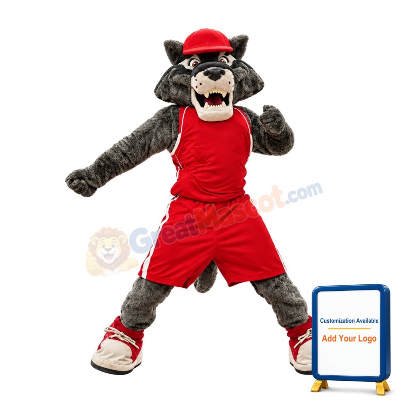 College Sport Wolf Mascot Costume