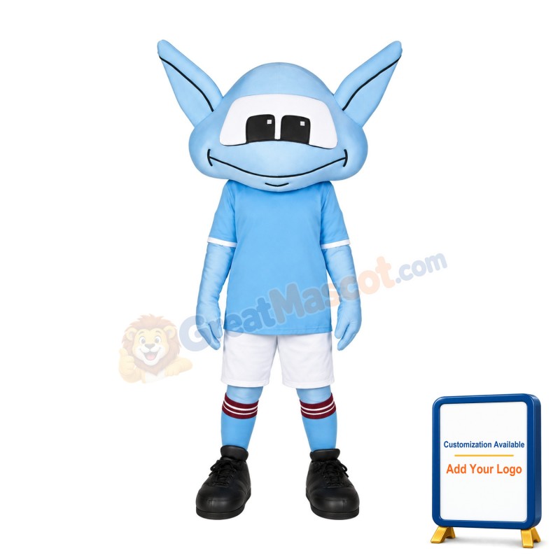 Blue Alien Mascot Costume