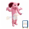 Pink Elephant Mascot Costume