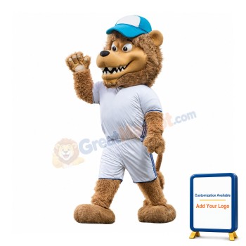 Power Sport Lion Mascot Costume