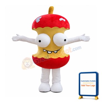 Red Apple Core Mascot Costume