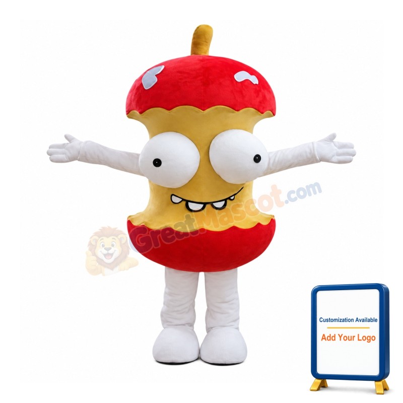 Red Apple Core Mascot Costume