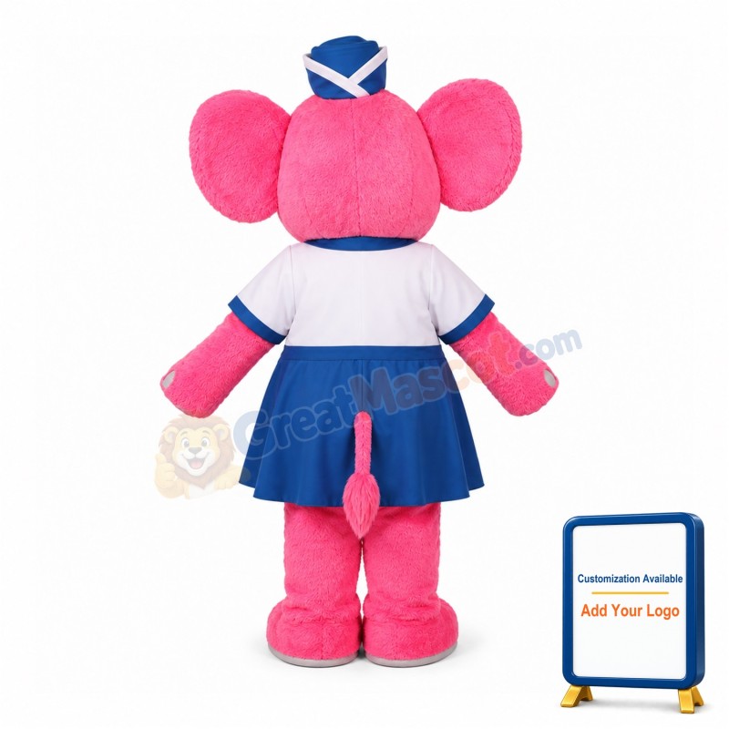 Beautiful Pink Elephant Mascot Costume