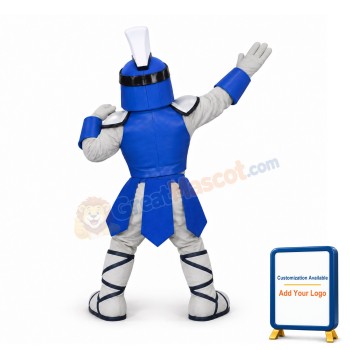 Blue Spartan Knight Mascot Costume