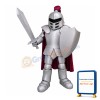 Power Spartan Silver Knight Mascot Costume
