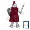 Power Spartan Silver Knight Mascot Costume