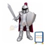 Power Spartan Silver Knight Mascot Costume