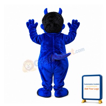 Friendly Blue Devil Mascot Costume