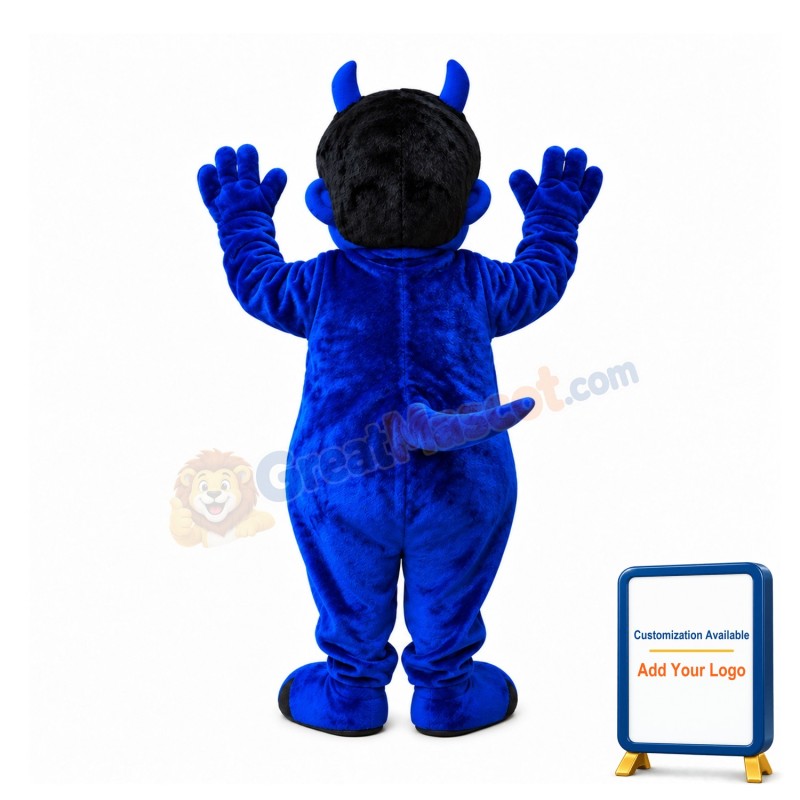Friendly Blue Devil Mascot Costume