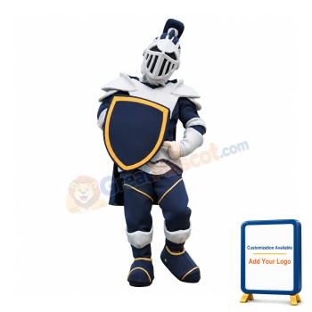 Blue & White Knight Mascot Costume