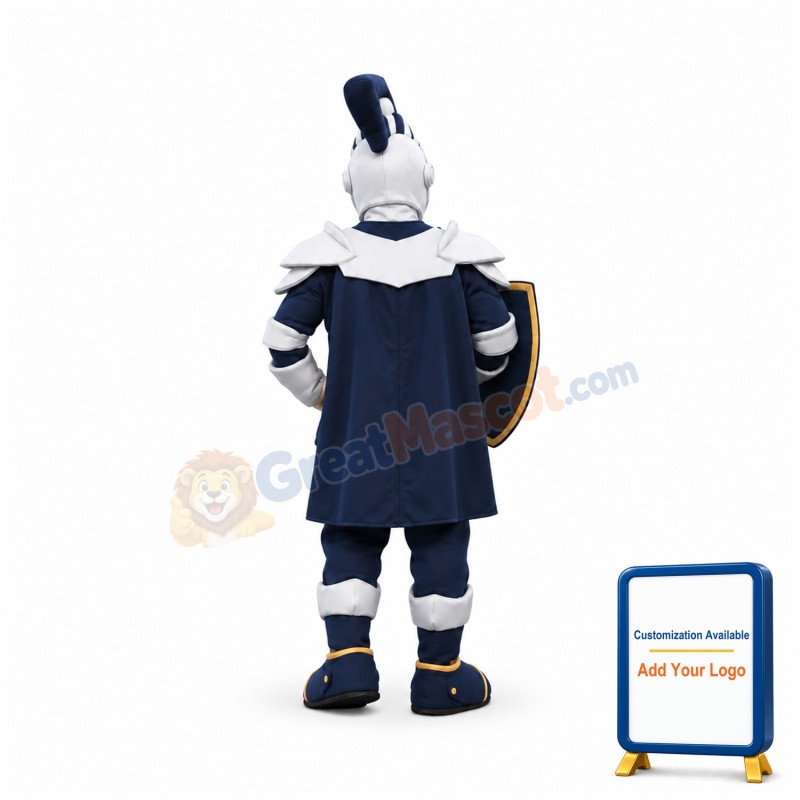 Blue & White Knight Mascot Costume