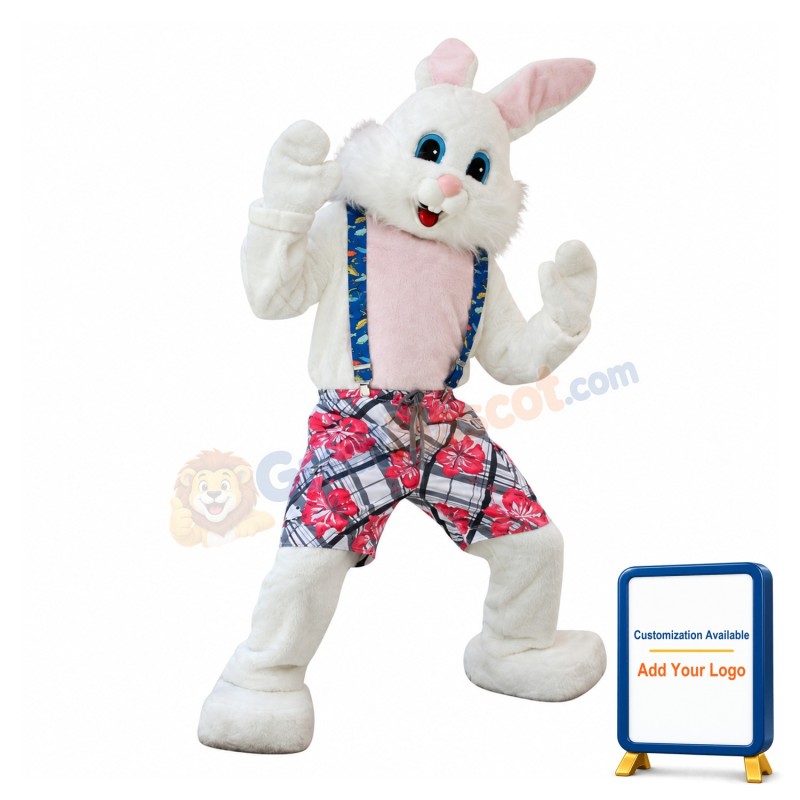 Lovely White Easter Bunny Mascot Costume