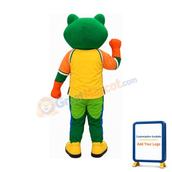 Happy Sport Frog Mascot Costume