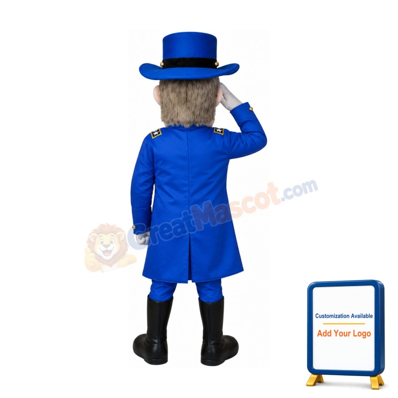Blue Patriot Mascot Costume