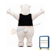 Friendly Realistic Polar Bear Mascot Costume