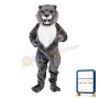 Fierce Grey Wildcat Mascot Costume
