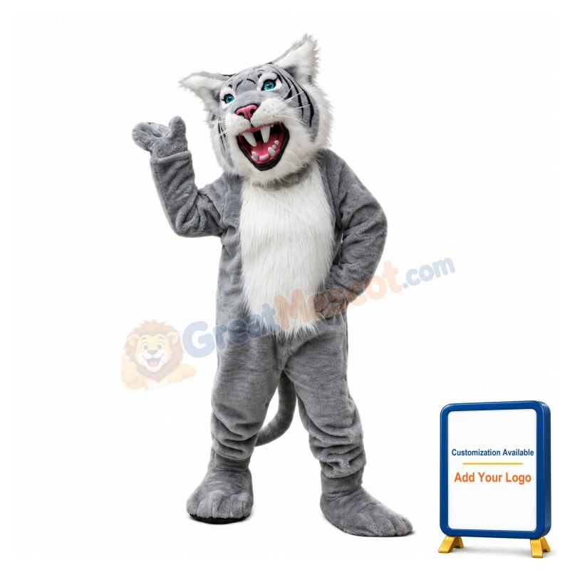 Fierce Realistic Wildcat Mascot Costume