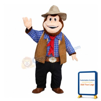 Sheriff Monkey Mascot Costume