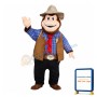 Sheriff Monkey Mascot Costume