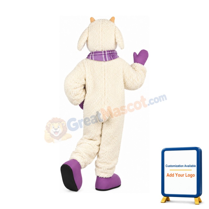 Friendly Sheep Mascot Costume