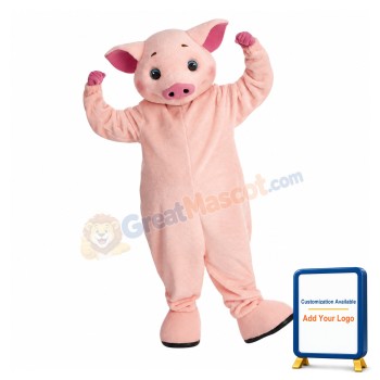 Lovely Lightweight Pink Pig Mascot Costume