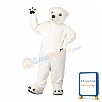 Friendly Polar Bear Mascot Costume