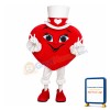 Happy Red Heart Mascot Costume