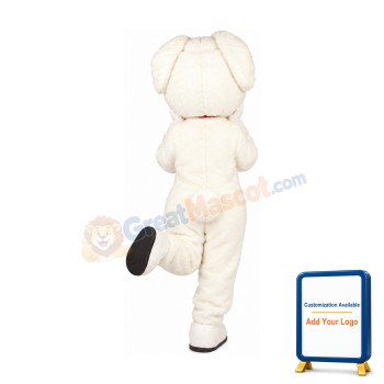 Red Heart White Rabbit Mascot Costume