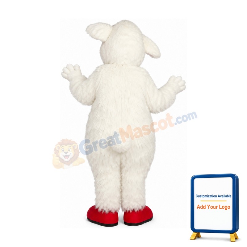 Red Heart Sheep Mascot Costume