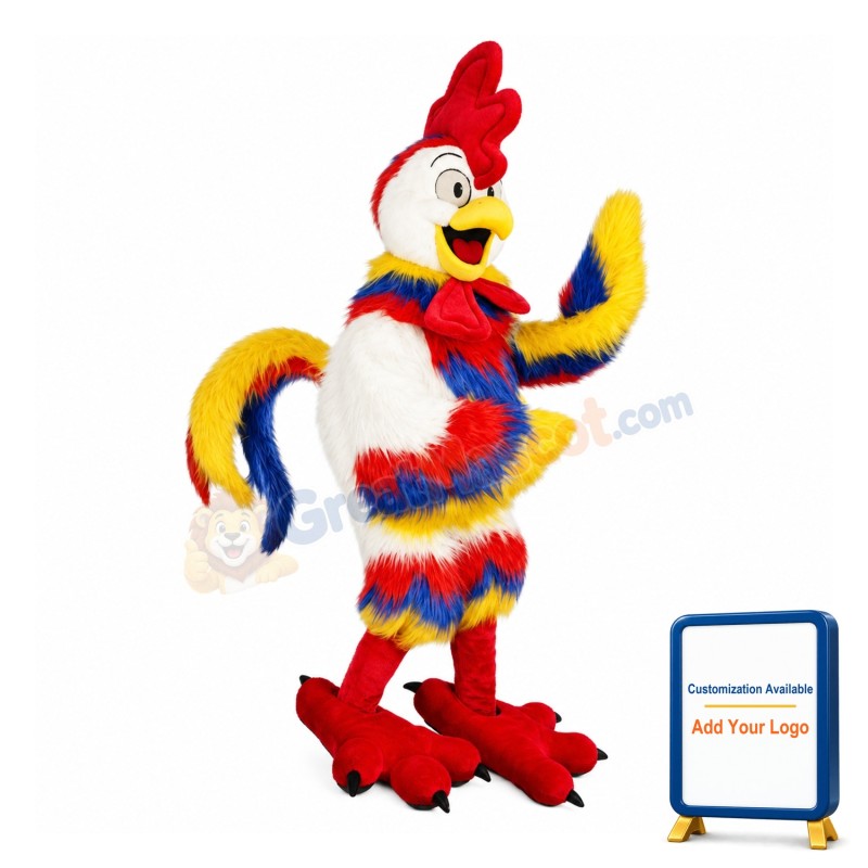 Colorful Chicken Mascot Costume