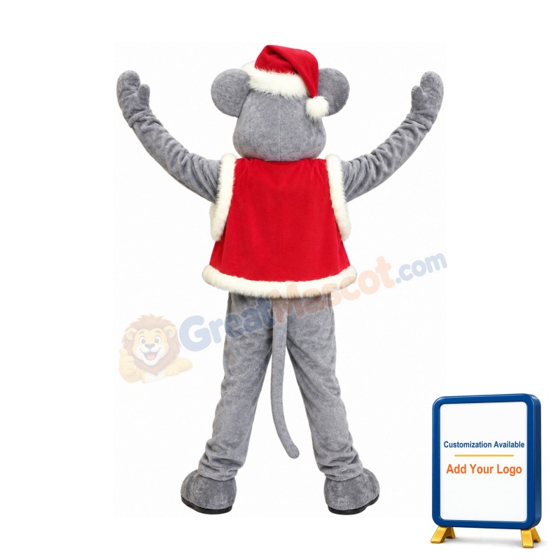 Lovely Christmas Mouse Mascot Costume
