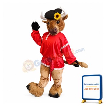 Friendly Buffalo Mascot Costume