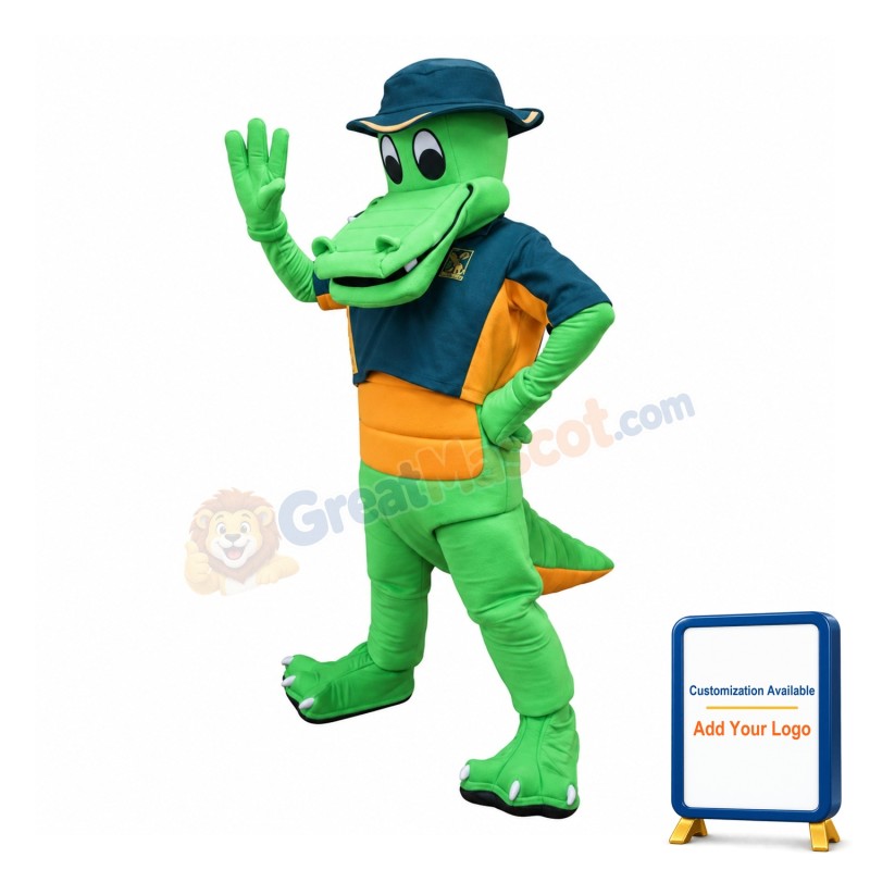 Happy Crocodile Mascot Costume