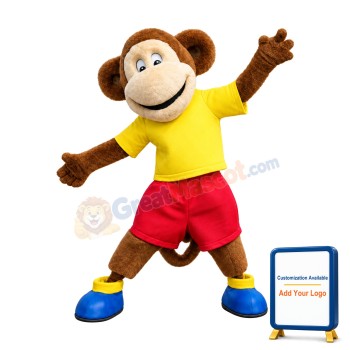 Happy Monkey Mascot Costume