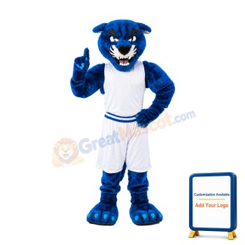Sport Blue Panther Mascot Costume