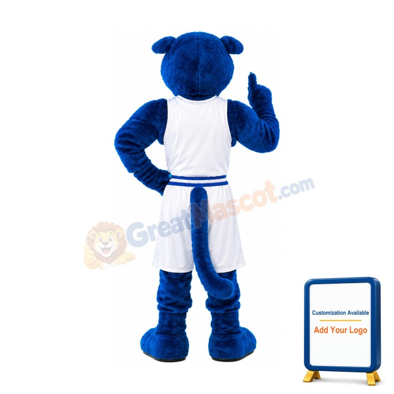 Sport Blue Panther Mascot Costume