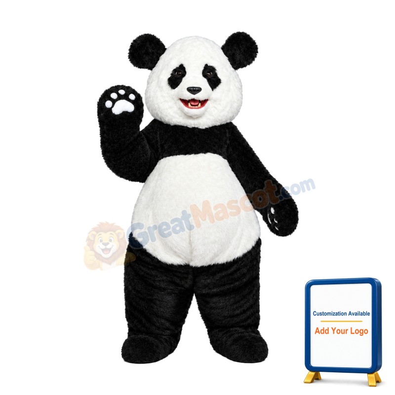 Friendly Panda Mascot Costume