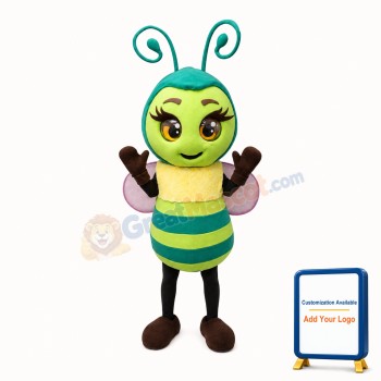 Green Bee Mascot Costume