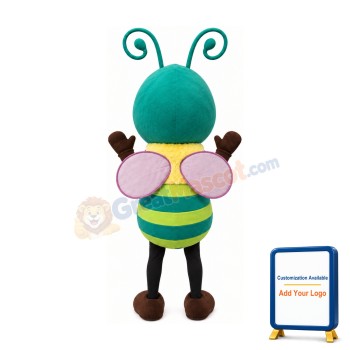 Green Bee Mascot Costume