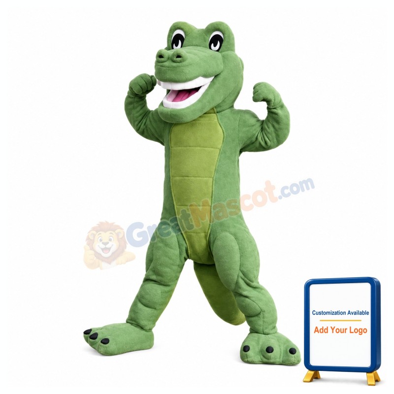 Power Friendly Crocodile Mascot Costume