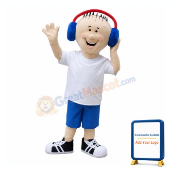 Music Boy Mascot Costume