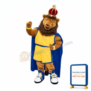Power Muscular King Lion Mascot Costume