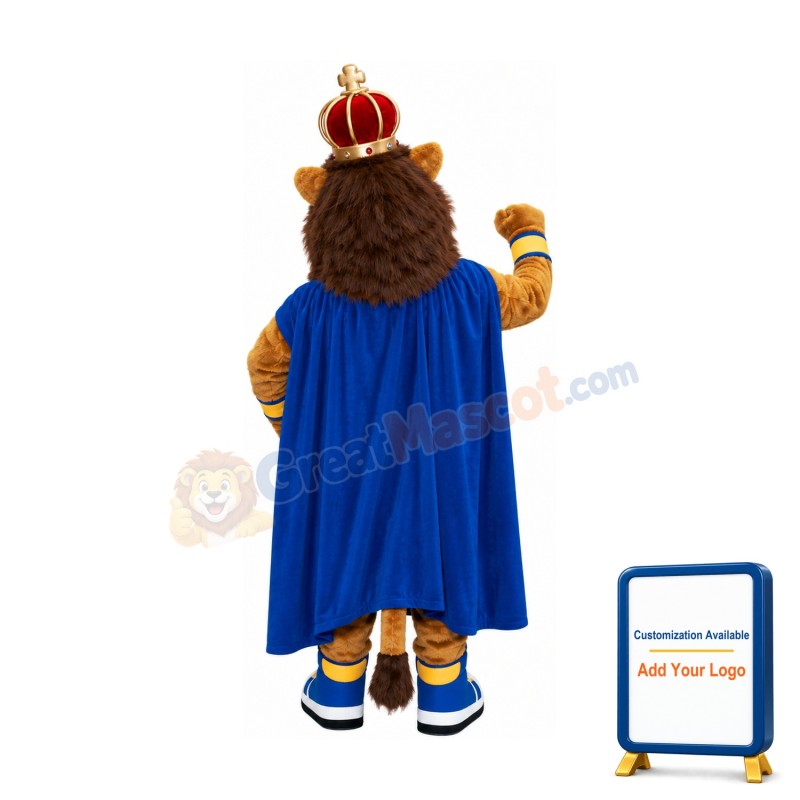 Power Muscular King Lion Mascot Costume