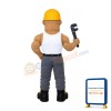 Power Builder Mascot Costume