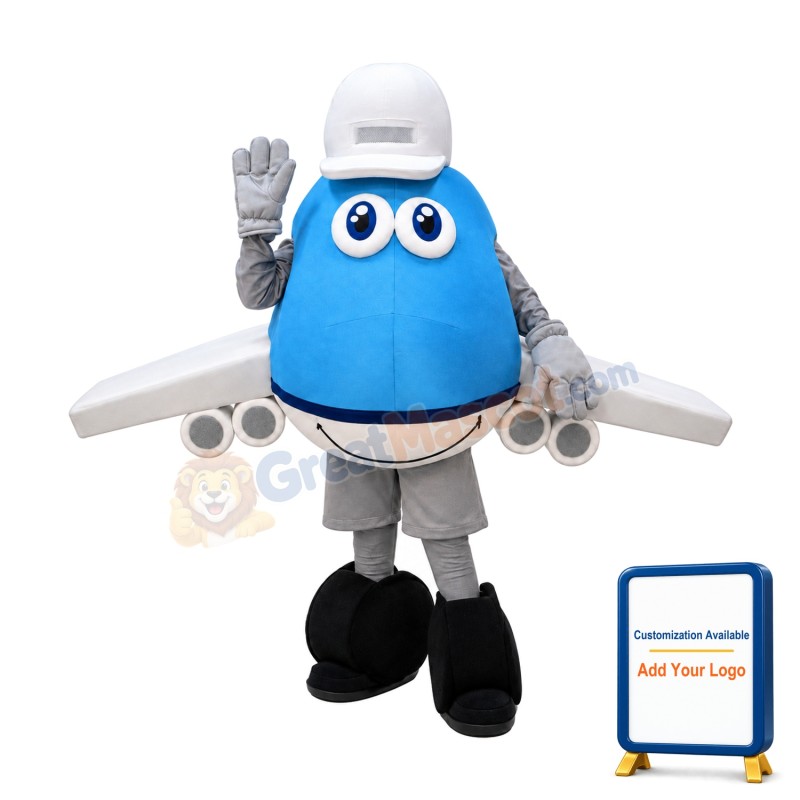 Superb Airplane Mascot Costume